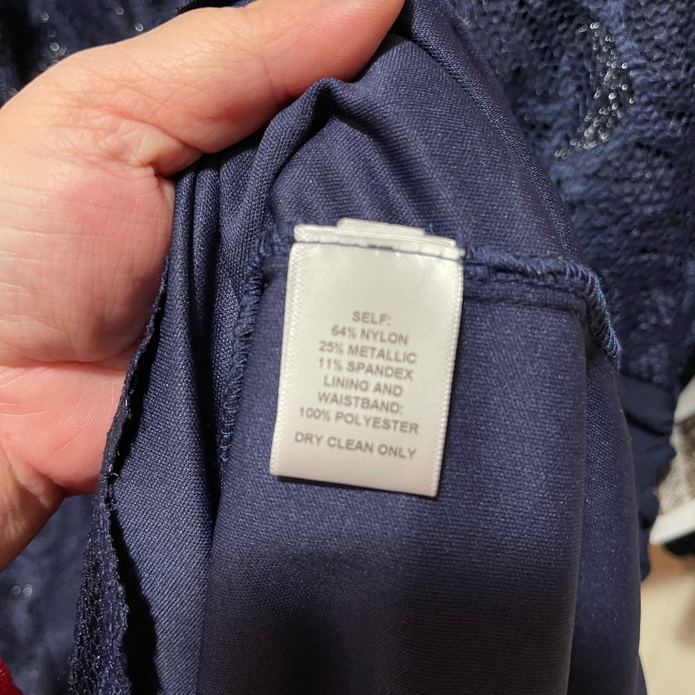 Chinese Royal Blue Floral Two Side Slits  Dress - Picture 7 of 9